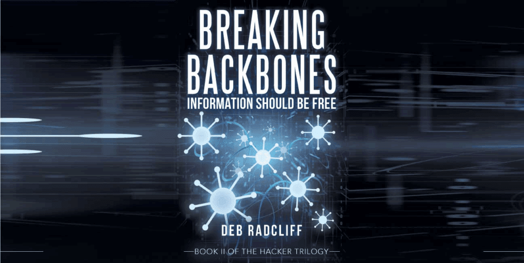 Breaking Backbones book cover with digital theme.